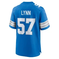 Men's Nike Nate Lynn  Blue Detroit Lions Game Jersey
