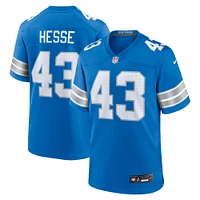 Men's Nike Parker Hesse  Blue Detroit Lions Team Game Jersey