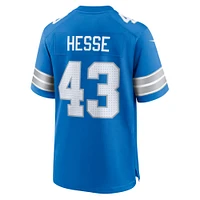 Men's Nike Parker Hesse  Blue Detroit Lions Team Game Jersey
