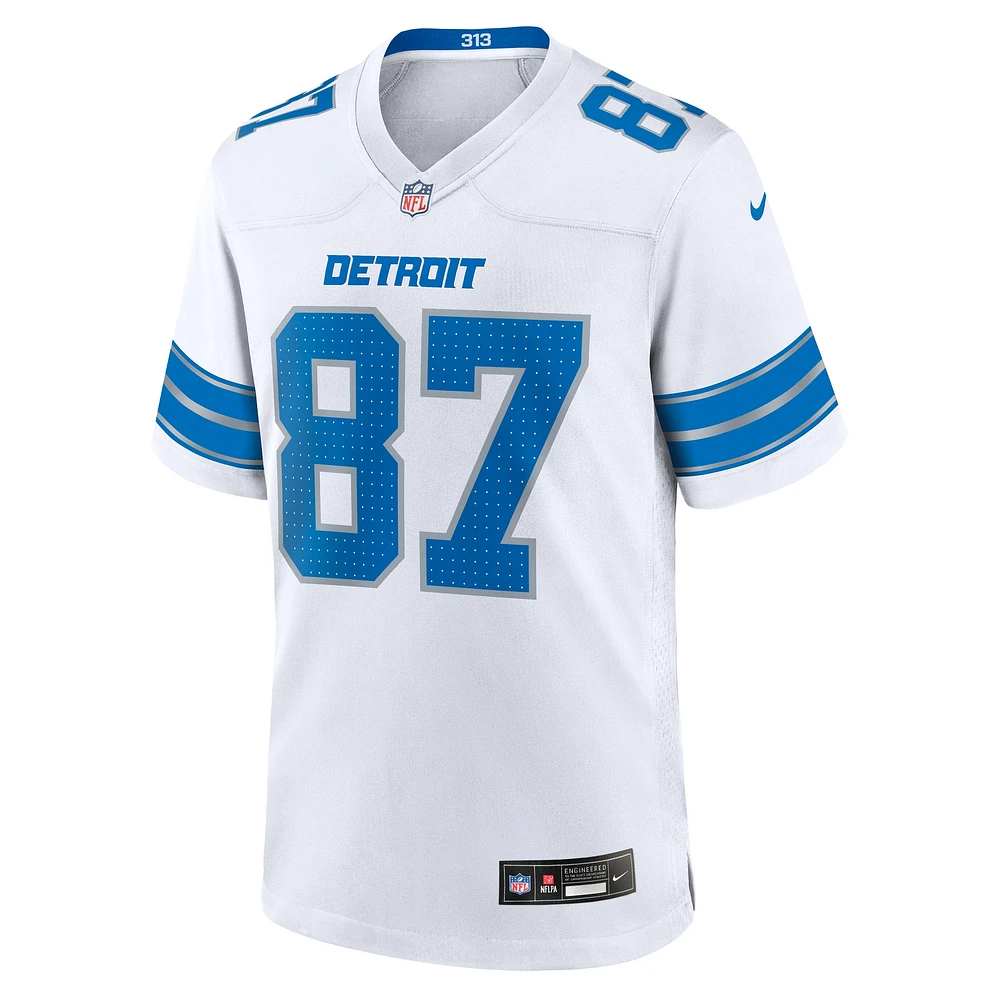 Men's Nike Sam LaPorta  White Detroit Lions Game Jersey