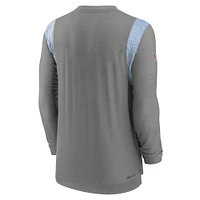 T-shirt à manches longues pour homme Nike Steel Detroit Lions Sideline Performance