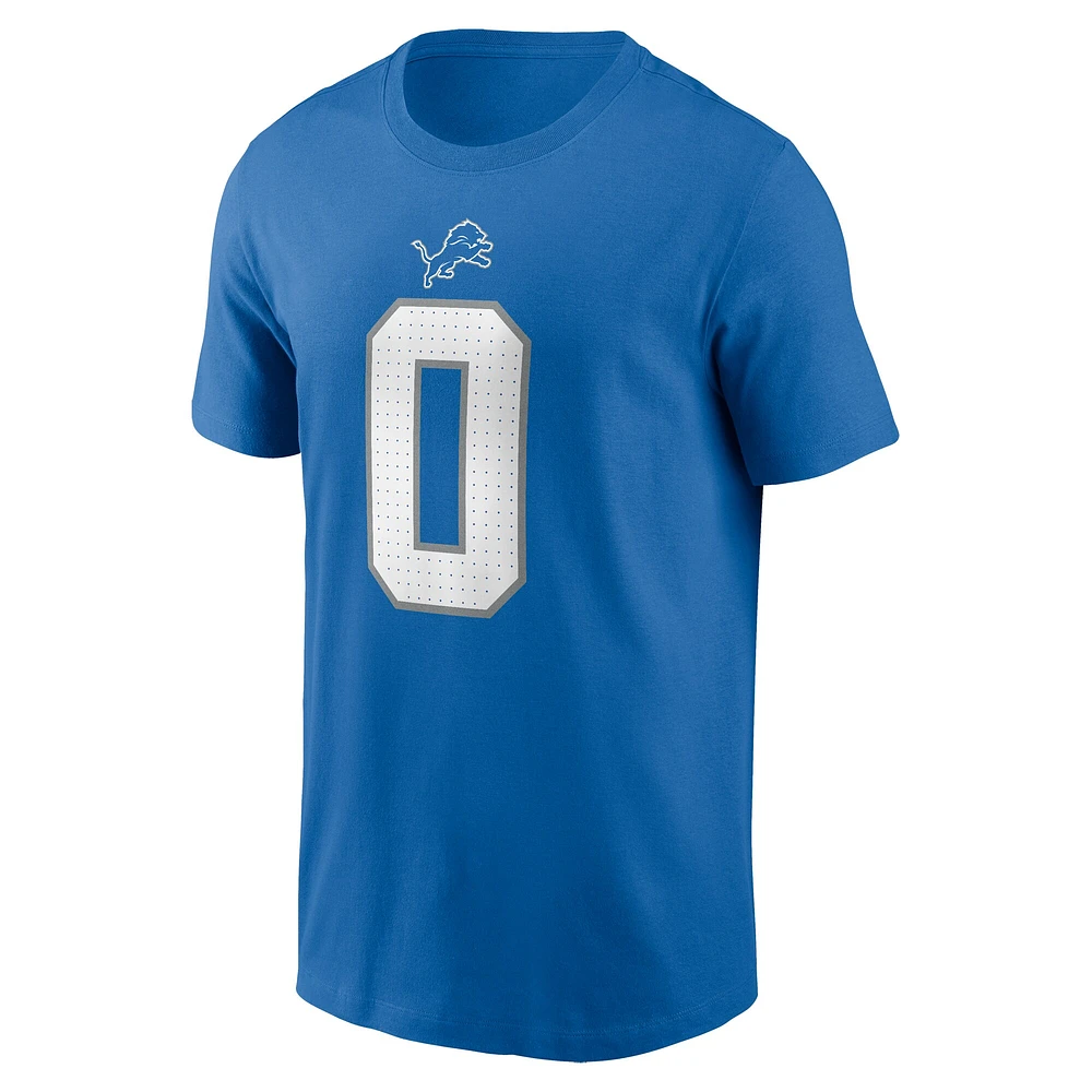 T-shirt Nike Terrion Arnold bleu pour homme avec nom et numéro des Lions de Detroit