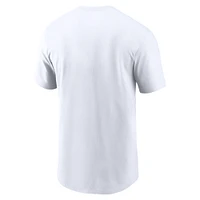 T-shirt essentiel Nike White Detroit Lions délavé pour homme