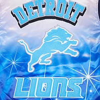 Men's Pro Standard Navy Detroit Lions Sublimated Satin Full-Snap Jacket