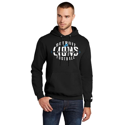 Sweat à capuche de football Detroit Lions Starter pour homme noir