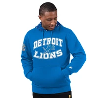 Men's Starter Blue Detroit Lions Thursday Night Gridiron Pullover Hoodie