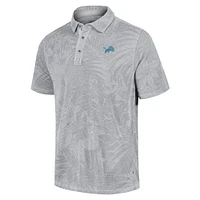 Men's Tommy Bahama Gray Detroit Lions Sport Santiago Paradise Polo