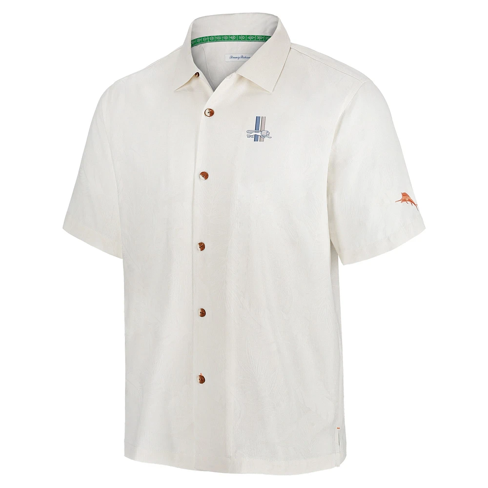 Men's Tommy Bahama White Detroit Lions Coconut Matchup Camp Throwback Button-Up Shirt