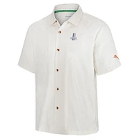 Men's Tommy Bahama White Detroit Lions Coconut Matchup Camp Throwback Button-Up Shirt