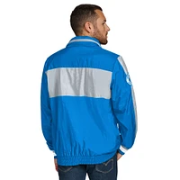 Men's Tommy Hilfiger Royal Detroit Lions Gael Lightweight Half-Zip Hoodie Jacket