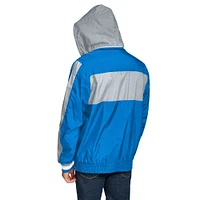 Men's Tommy Hilfiger Royal Detroit Lions Gael Lightweight Half-Zip Hoodie Jacket