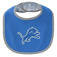 Newborn & Infant Detroit Lions Dynamic Duo Bodysuit, Bib Knit Hat Set