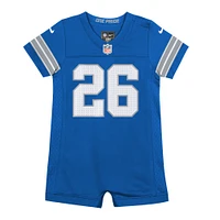 Newborn & Infant Nike Jahmyr Gibbs Blue Detroit Lions Game Romper Jersey