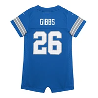 Newborn & Infant Nike Jahmyr Gibbs Blue Detroit Lions Game Romper Jersey
