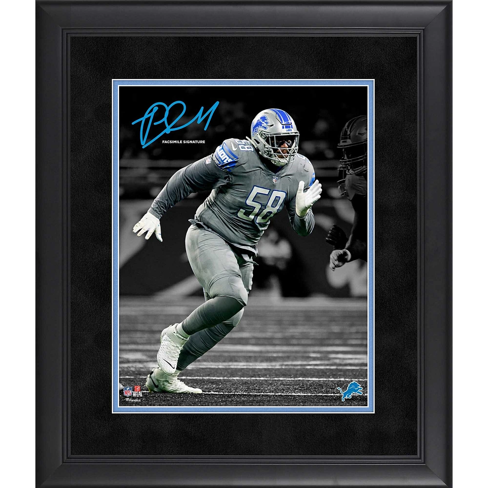 Photographie encadrée de Penei Sewell Detroit Lions, 11" x 14"