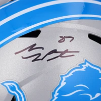 Sam LaPorta Detroit Lions Autographed Riddell 2024 Speed Replica Helmet 