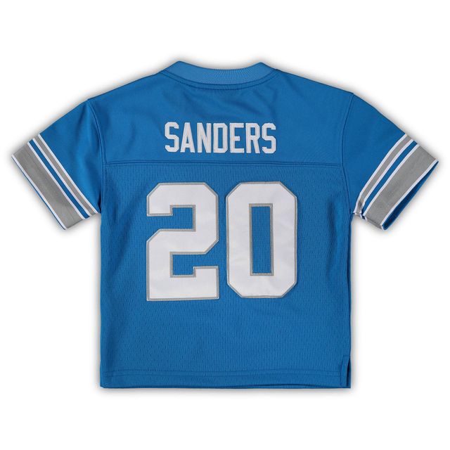 Maillot Mitchell & Ness Barry Sanders bleu Detroit Lions 1996 retraité Legacy pour tout-petit