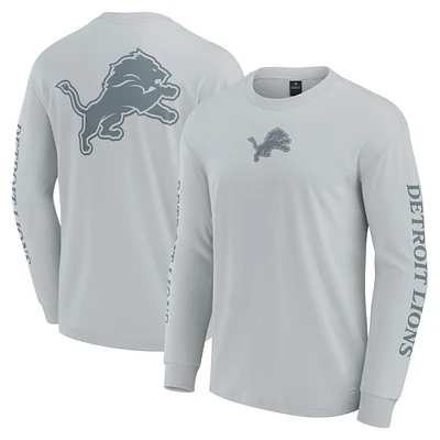 T-shirt unisexe à manches longues gris Detroit Lions Elements Strive