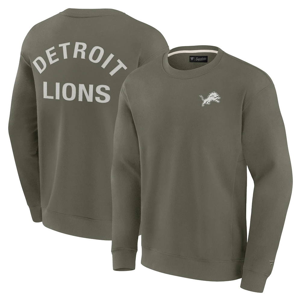 Unisex Fanatics Olive Detroit Lions Elements Super Soft Pullover Sweatshirt