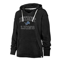 Women's '47  Black Detroit Lions Plus Clarity Kennedy Pullover Hoodie