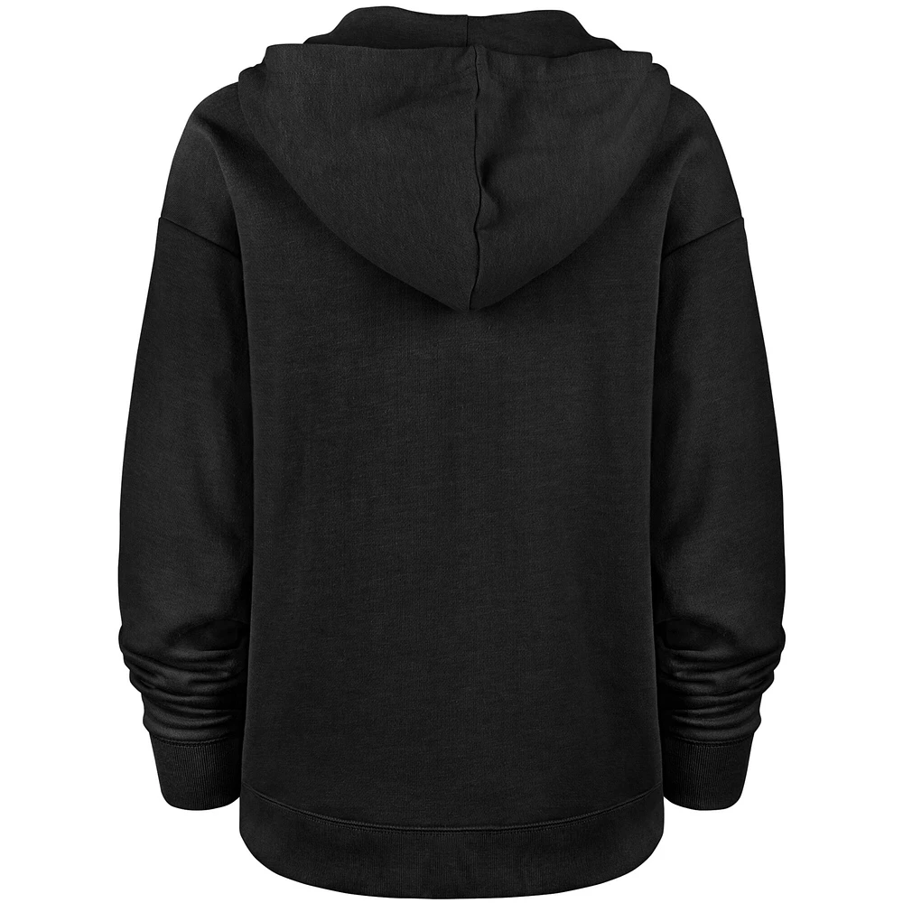 Women's '47  Black Detroit Lions Plus Clarity Kennedy Pullover Hoodie