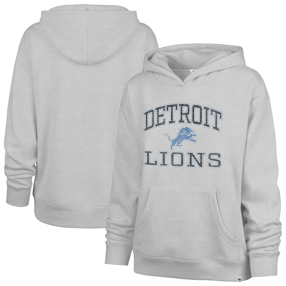 Sweat à capuche Clarity Naomi gris Detroit Lions '47 pour femme