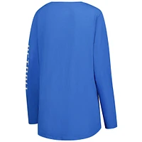 Women's Fanatics Blue Detroit Lions Cheerleader Long Sleeve T-Shirt