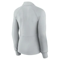 Women's Fanatics  Gray Detroit Lions Elements Raglan Quarter-Zip Jacket