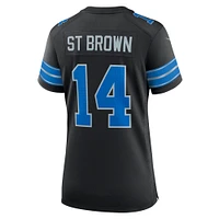 Maillot Nike Amon-Ra St. Brown noir pour femme des Detroit Lions 2e match alternatif