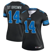 Haut de performance Nike Amon-Ra St. Brown Black Detroit Lions Alternate Legend Player pour femme