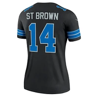 Haut de performance Nike Amon-Ra St. Brown Black Detroit Lions Alternate Legend Player pour femme