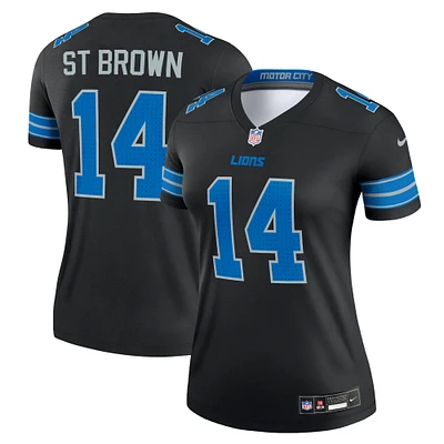 Haut de performance Nike Amon-Ra St. Brown Black Detroit Lions Alternate Legend Player pour femme