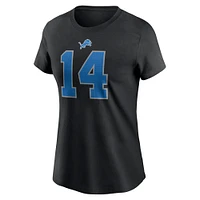 Women's Nike Amon-Ra St. Brown Black Detroit Lions Player Name & Number T-Shirt