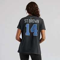 Women's Nike Amon-Ra St. Brown Black Detroit Lions Player Name & Number T-Shirt