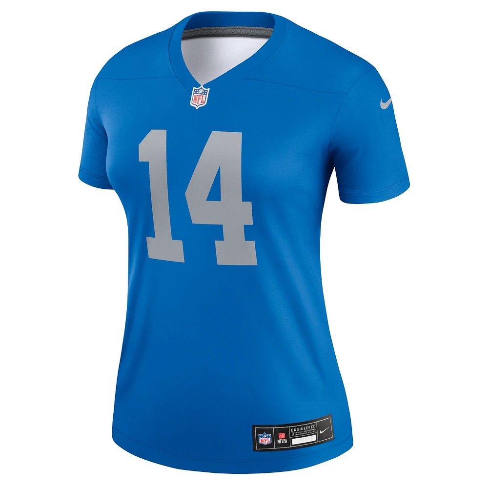 Haut de performance Nike Amon-Ra St. pour femme, marron et bleu, Detroit Lions Alternate Legend Player