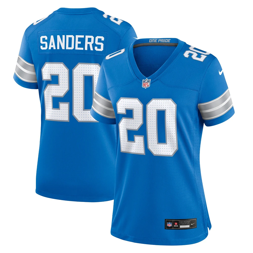 Maillot de match joueur retraité Nike Barry Sanders des Detroit Lions pour femme, bleu