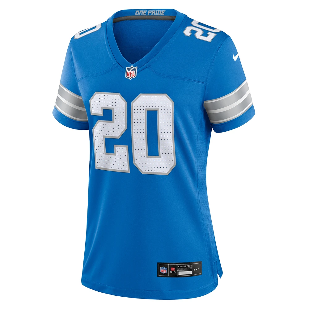 Maillot de match joueur retraité Nike Barry Sanders des Detroit Lions pour femme, bleu