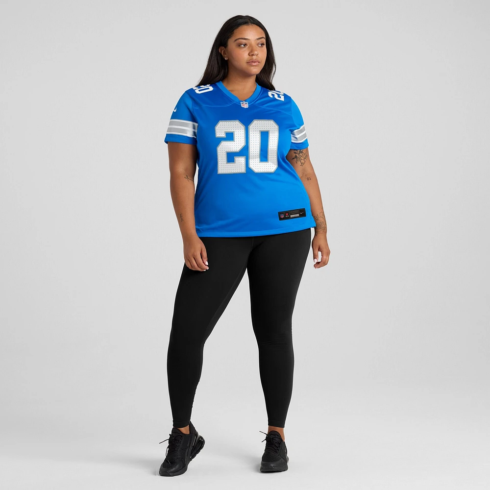 Maillot de match joueur retraité Nike Barry Sanders des Detroit Lions pour femme, bleu