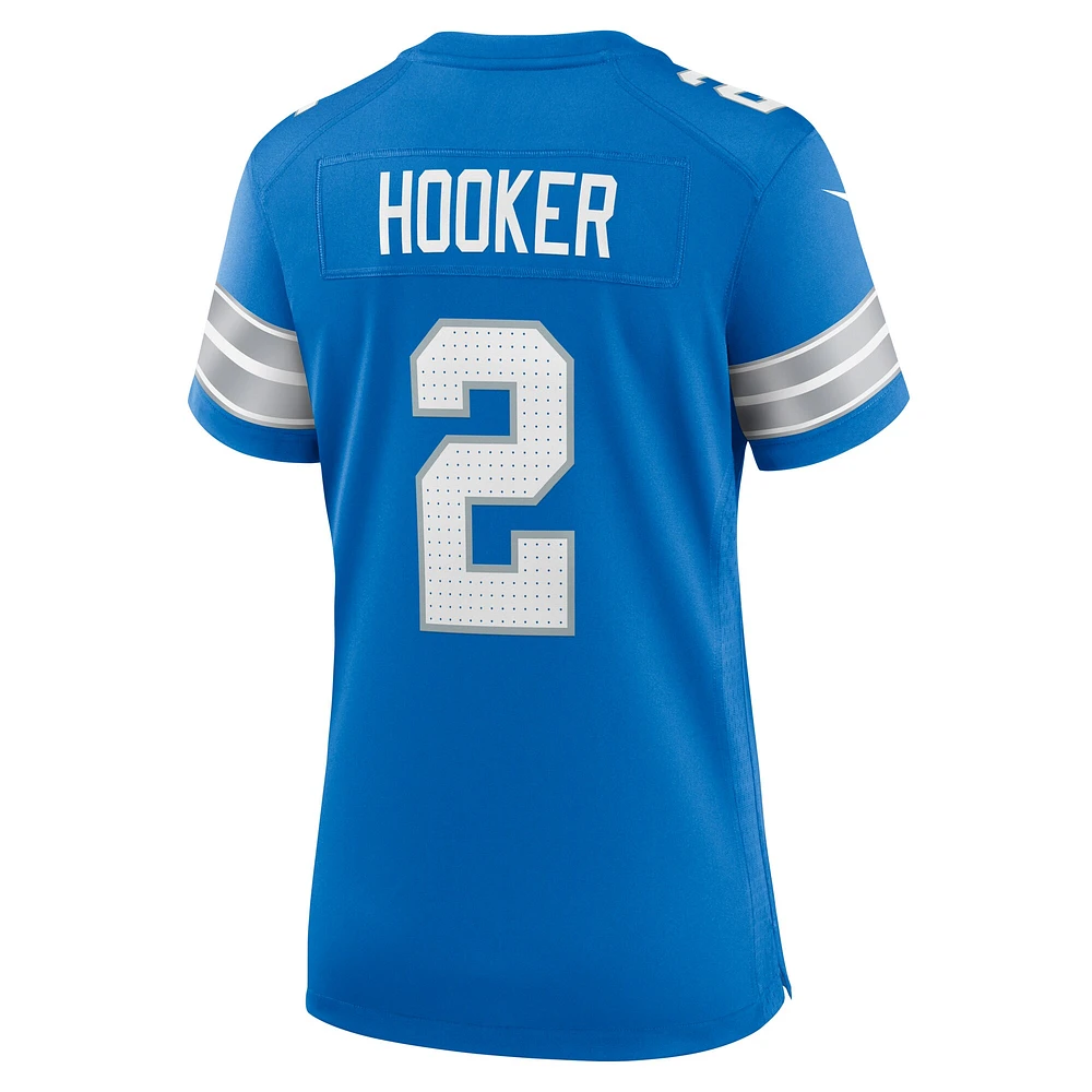 Women's Nike Hendon Hooker  Blue Detroit Lions Team Game Jersey