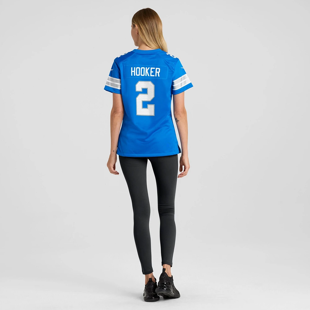 Women's Nike Hendon Hooker  Blue Detroit Lions Team Game Jersey