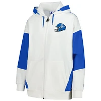 Women's Starter White Detroit Lions Scrimmage Full-Zip Hoodie
