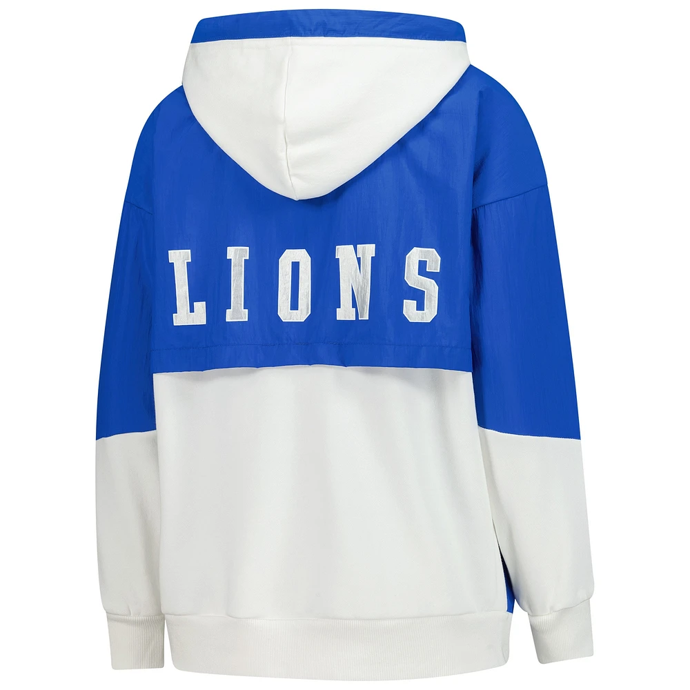 Women's Starter White Detroit Lions Scrimmage Full-Zip Hoodie