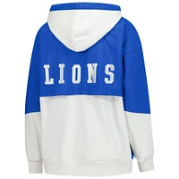 Women's Starter White Detroit Lions Scrimmage Full-Zip Hoodie