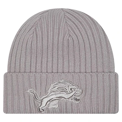 Bonnet tricoté à revers Detroit Lions gris New Era pour jeunes