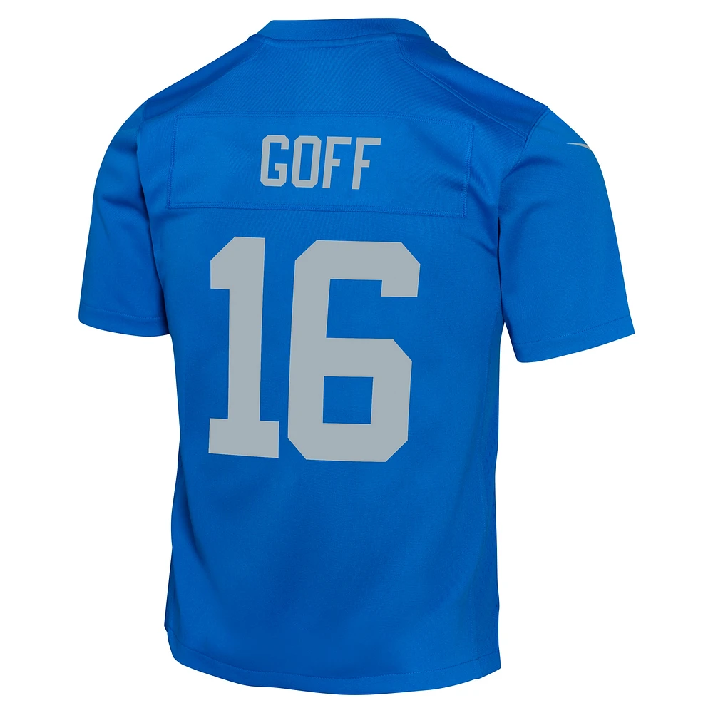 Youth Nike Jared Goff Blue Detroit Lions Alternate Game Jersey
