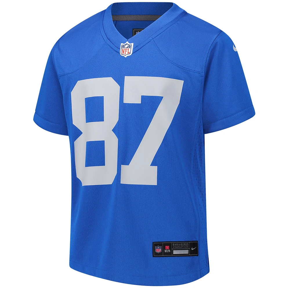 Youth Nike Sam LaPorta Blue Detroit Lions Alternate Game Jersey