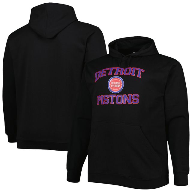 Sweat à capuche noir Detroit Pistons Big & Tall Heart Soul pour homme