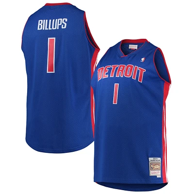 Maillot Swingman Mitchell & Ness Chauncey Billups Detroit Pistons bleu 2003/04 Big Tall Hardwood Classics pour hommes
