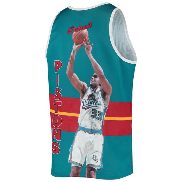Débardeur de joueur Mitchell & Ness Grant Hill sarcelle Detroit Pistons Hardwood Classics pour hommes