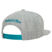 Men's Mitchell & Ness Heather Gray Detroit Pistons Hardwood Classics 2.0 Snapback Hat